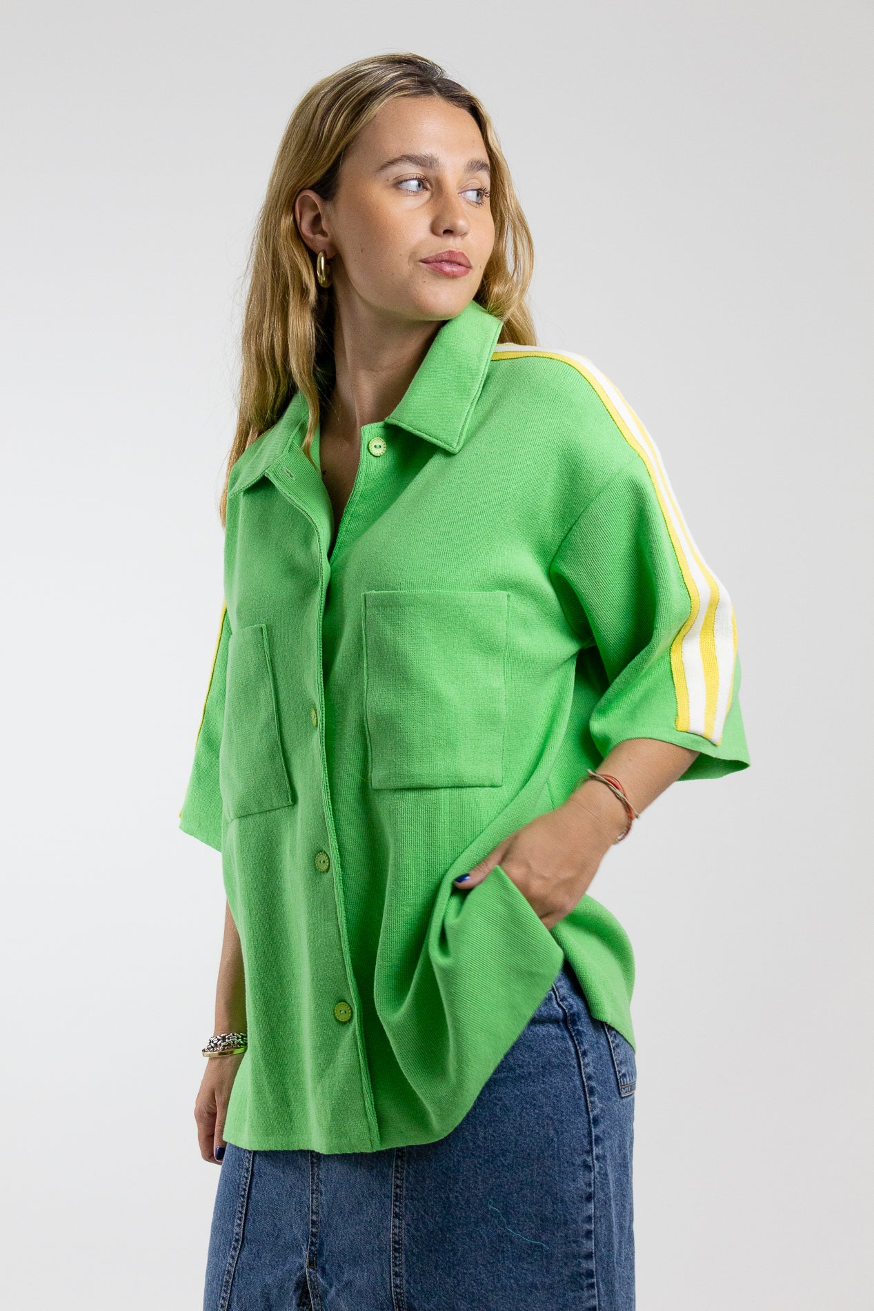 Camisa Soho verde talle unico