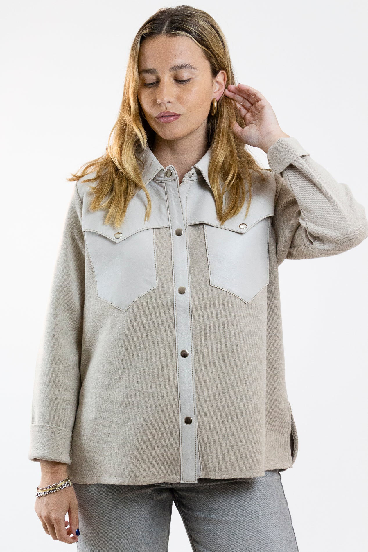 Camisa Sara beige xl