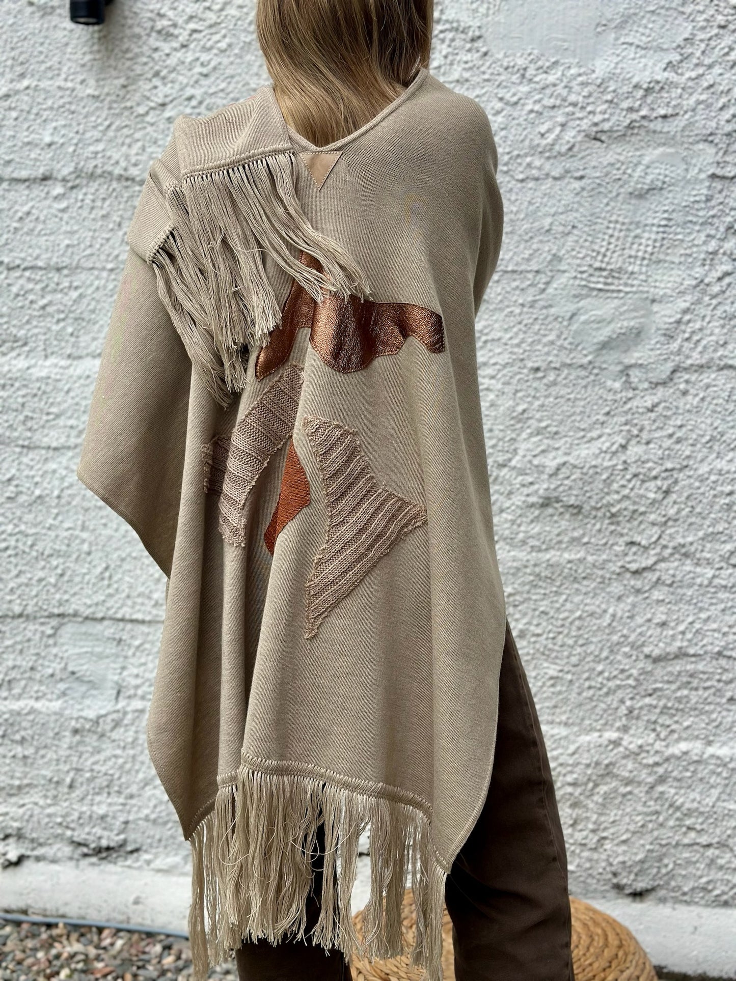 Ruana Justina Beige