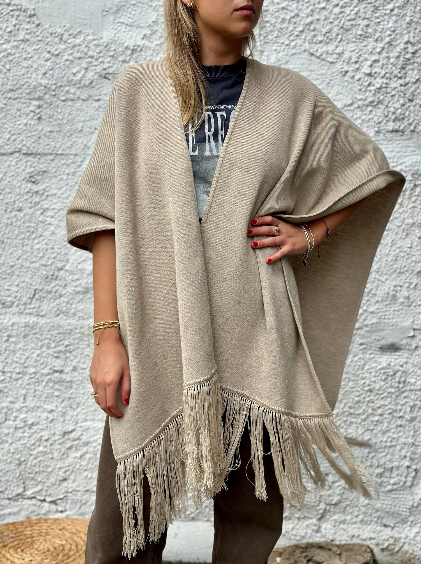 Ruana Justina Beige