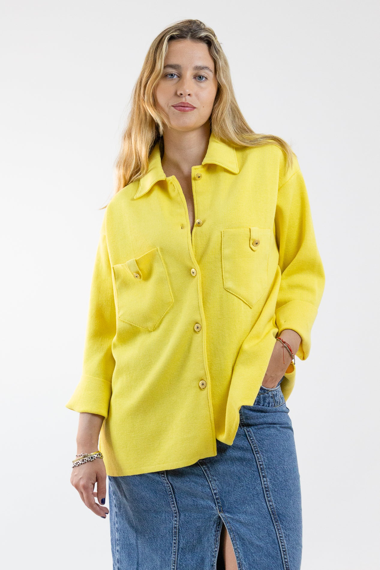 Camisa Helga amarillo talle unico