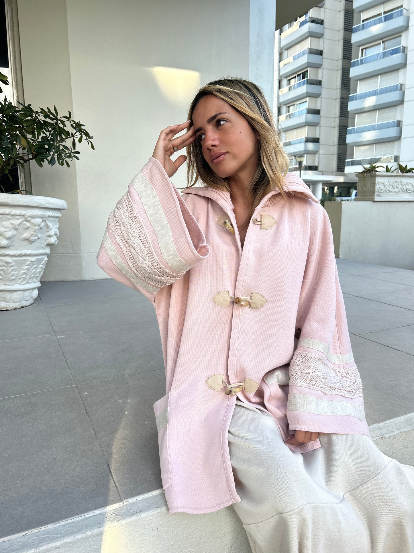 Saco capa Rosa