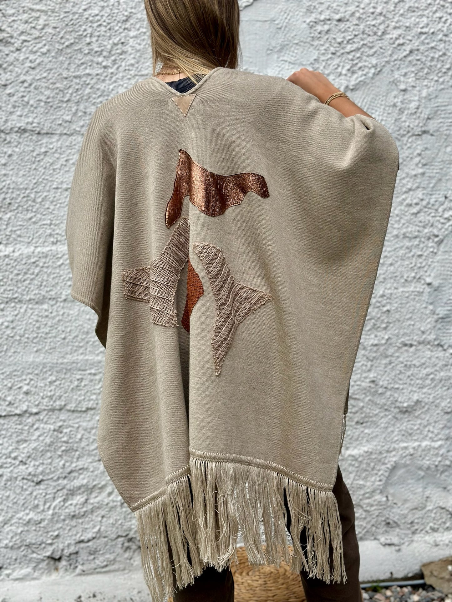 Ruana Justina Beige