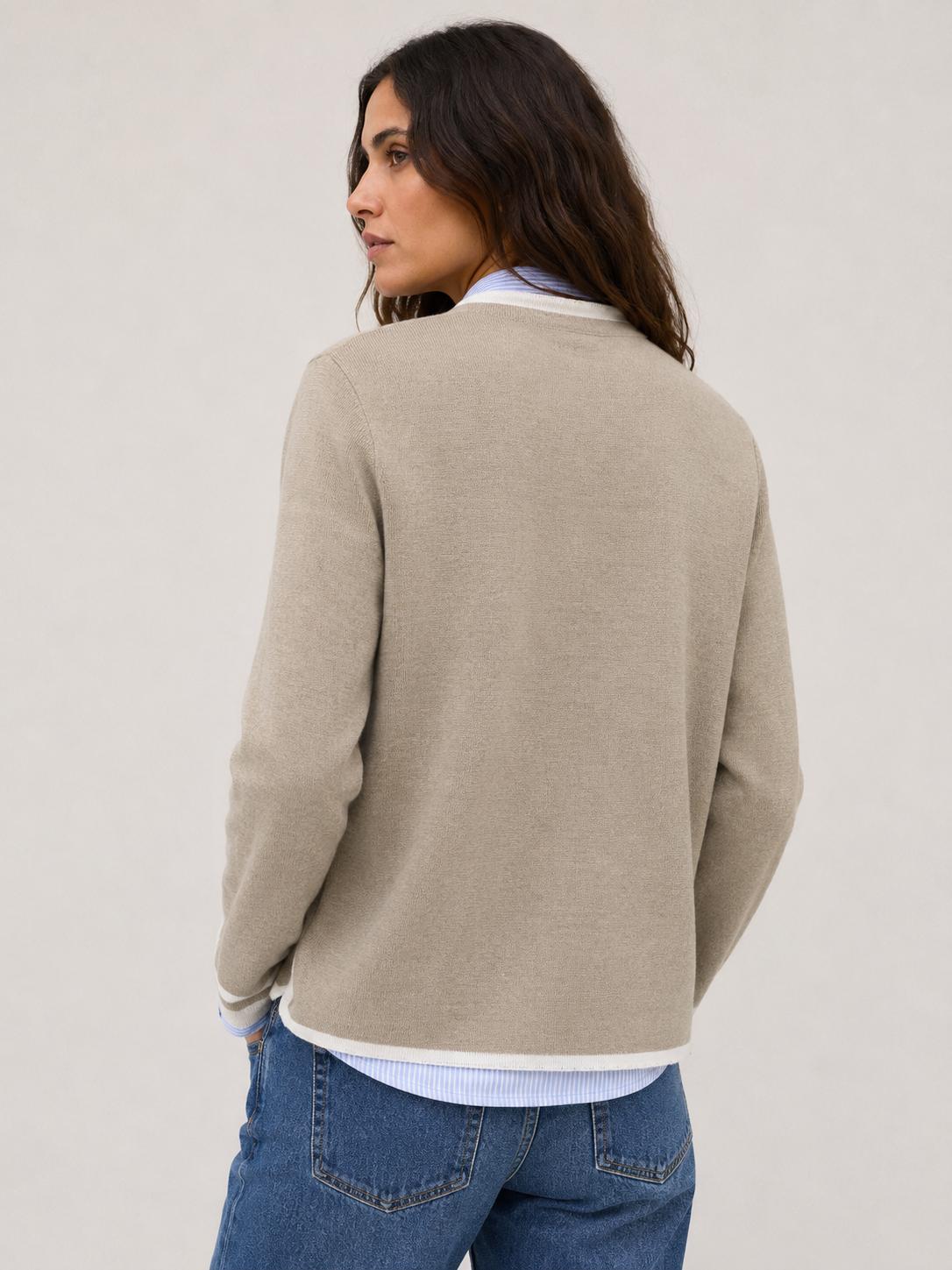 Cardigan bologna beige